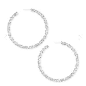 Maggie Hoop Earrings In Silver Filigree